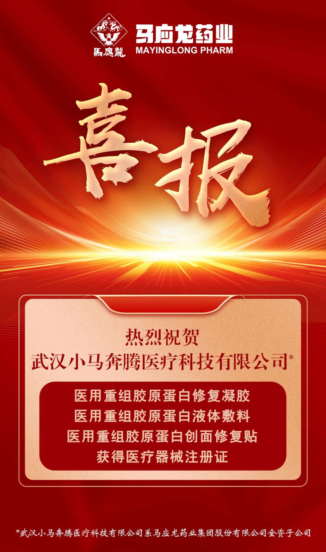 创面修复“三剑客”齐亮相!马应龙医用重组胶原蛋白系列医疗器械产品全线获批上市